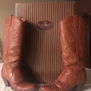 Handmade leather cowgirl boots